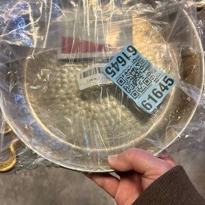 Elegant Gold Hammered Metal Tray